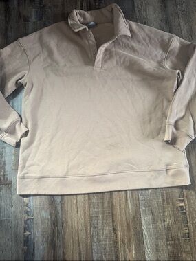 Mondetta XXL Beige Collared Pullover